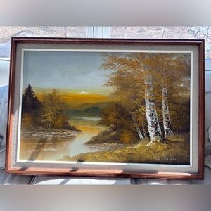 Autumn Lake Painting